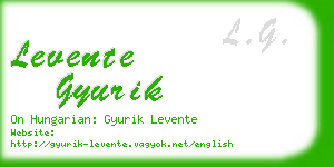 levente gyurik business card